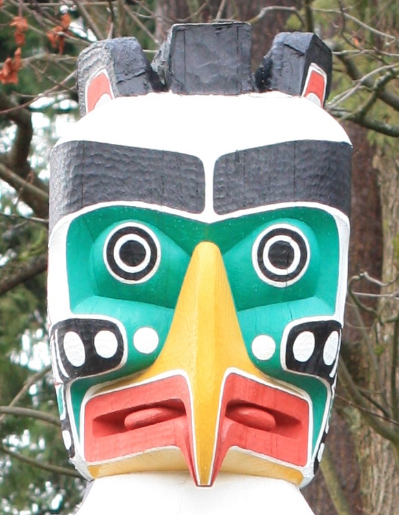 Totem poles at Brockton Point, Stanley Park, Vancouver, BC, Canada, fotoeins.com