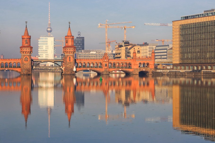 Oberbaumbrücke, Spree river, Fernsehturm, ThatTowerAgain, Berlin, Germany, fotoeins.com