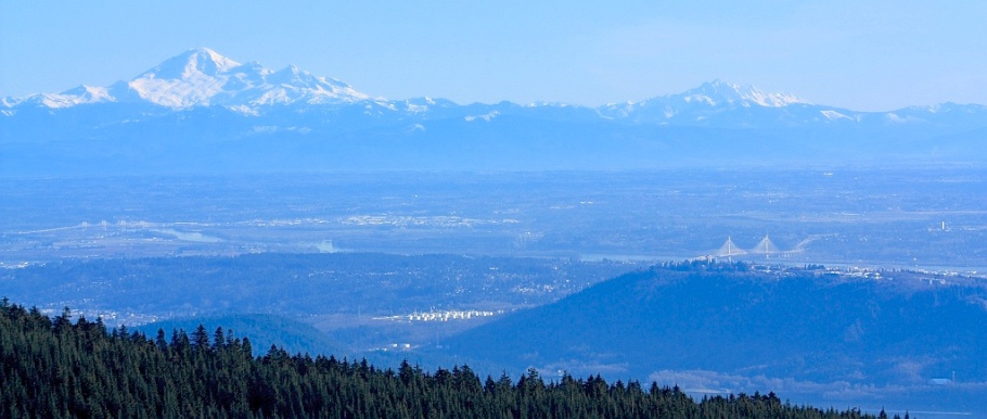 Grouse Mountain, Vancouver, Canada, Mount Baker, Burnaby Mountain