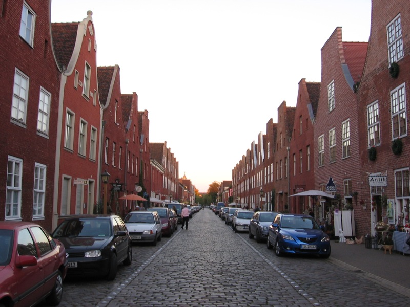 Dutch quarter at dusk, Potsdam