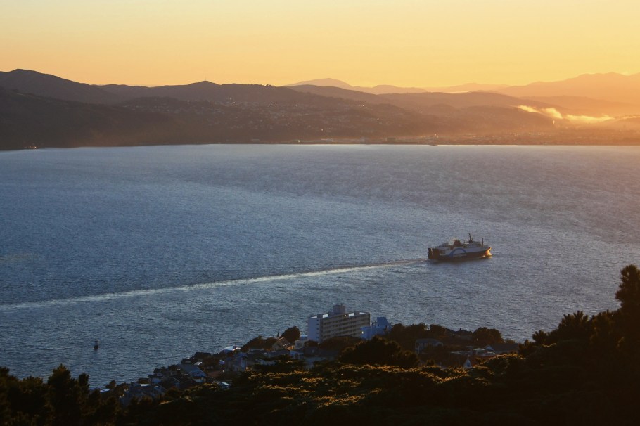 8am Bluebridge ferry to Picton, Mount Victoria, Wellington, New Zealand - 12 July 2012