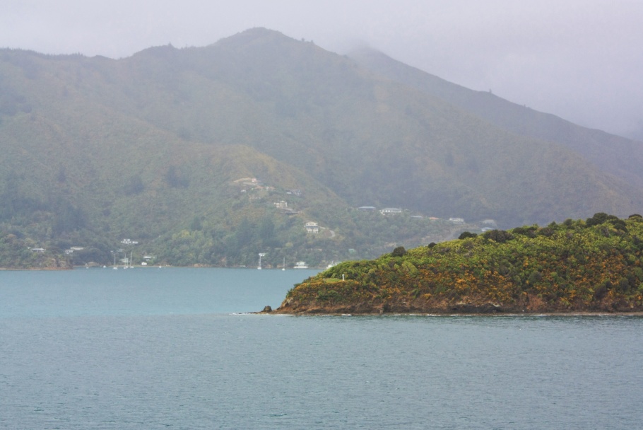 Kaitaiki, Interislander Ferry, Queen Charlotte Sound, Tōtaranui, Waikawa Bay, The Snout, Snout Point, Te Ihumoeone-ihu, Te Waipounamu, South Island, Aotearoa, New Zealand, fotoeins.com