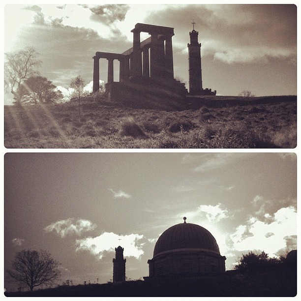 Calton Hill, National Monument, Nelson Monument, City Observatory, Edinburgh, Scotland