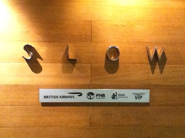 SLOW lounge at JNB, Johannesburg, South Africa