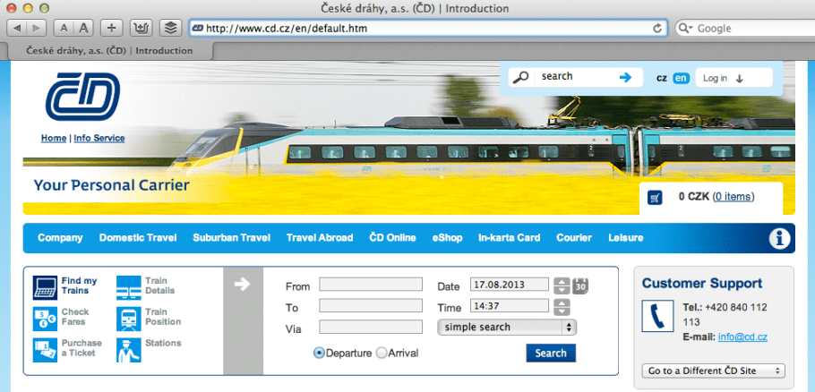 CD homepage in English
