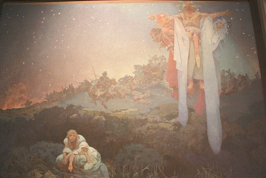 The Slav Epic, Alfons Mucha, Narodni galerie, National Gallery, Veletrzni Palac, Prague, Praha, Czech Republic, fotoeins.com