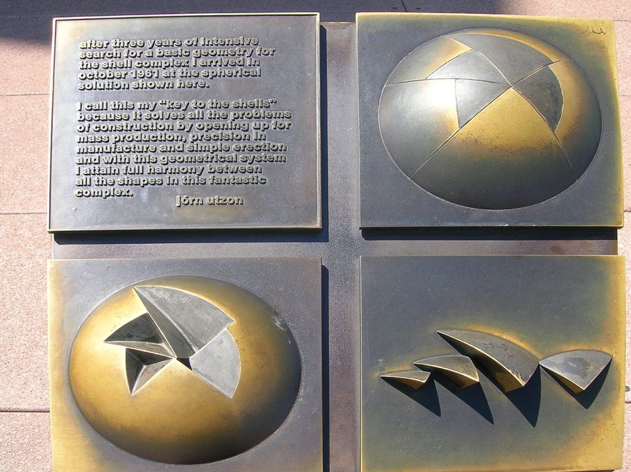 Key to the Shells, Jorn Utzon, 1961, Sydney Opera House, Sydney, Australia, wikipedia
