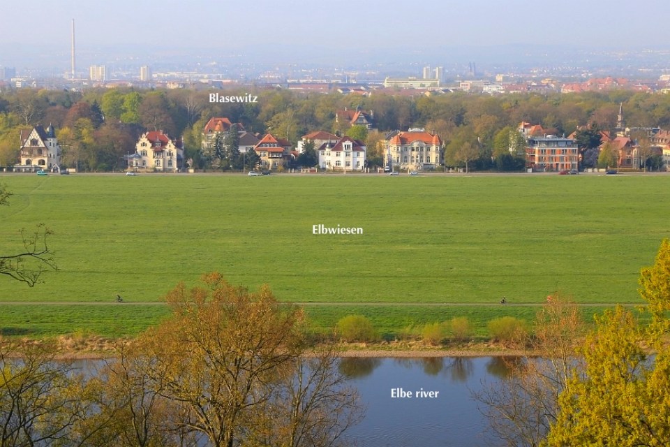 Morning view, Elbe river, Elbwiesen, Blasewitz, Schloss Eckberg, Dresden, Saxony, Sachsen, Germany, fotoeins.com