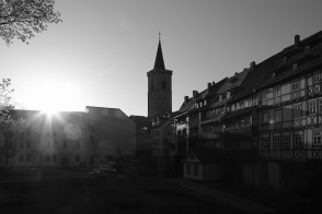 Morning light on Krämerbrücke, Erfurt, Germany, fotoeins.com
