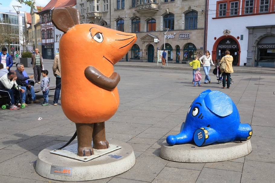 Die Maus und der Elefant, KIKA-Figuren, Erfurt, Thüringen, Germany, fotoeins.com