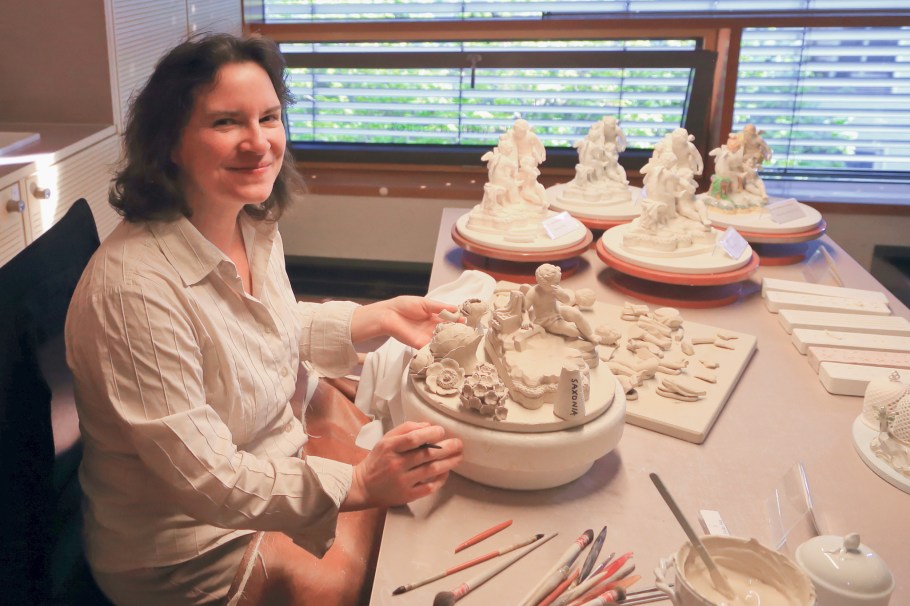 Haus Meissen, Meissener Porzellan, Staatliche Porzellan-Manufaktur Meissen, Meissen, Sachsen, Saxony, Germany, fotoeins.com