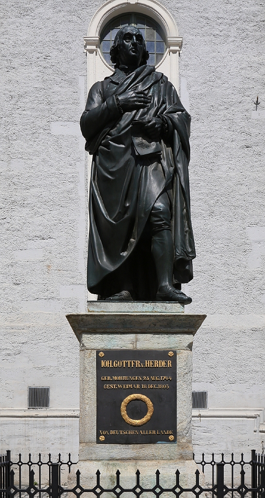 Johann Gottfried von Herder, Herderplatz, classic Weimar, UNESCO World Heritage, Weimar, Thüringen, Thuringia, Germany, fotoeins.com