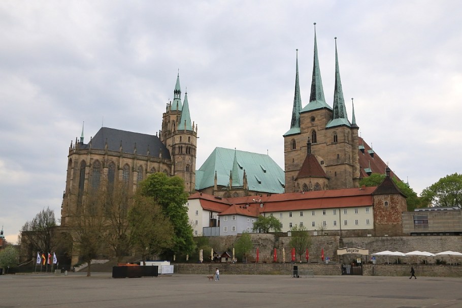 Domberg, Mariendom, St. Mary's Cathedral, Erfurter Dom, Erfurt Cathedral, Severikirche, St. Severus Church, Domplatz, Cathedral Square, Erfurt, Thüringen, Thuringia, Germany, fotoeins.com