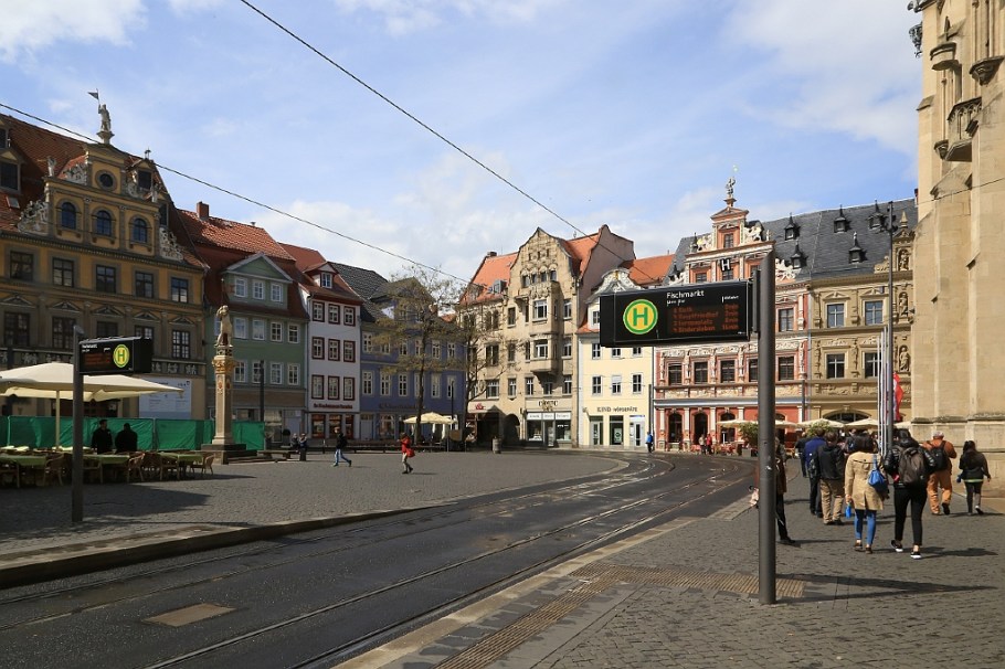 Fischmarkt, Old Fish Market, Rathaus, City Hall, Erfurt, Thüringen, Thuringia, Germany, fotoeins.com