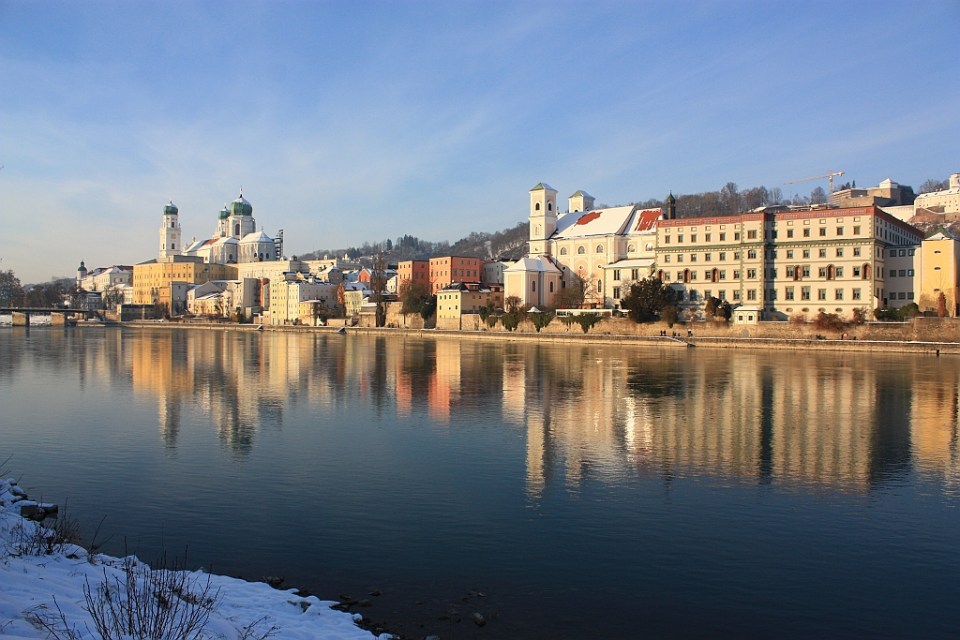 Altstadt, Inn river, Inn, Innstadt, Passau, Bayern, Bavaria, Germany, fotoeins.com