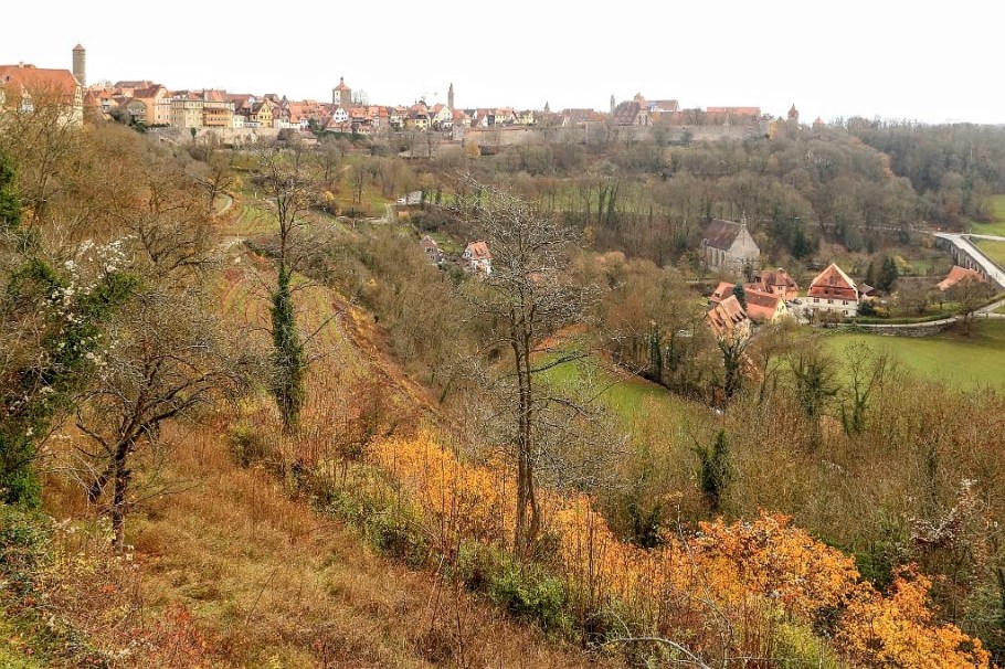 Stadtblick, Kobozeller Kirche, Doppelbrücke, city view, Kobozell Church, Double Bridge, Rothenburg ob der Tauber, Middle Franconia, Mittelfranken, Bayern, Bavaria, Germany, fotoeins.com