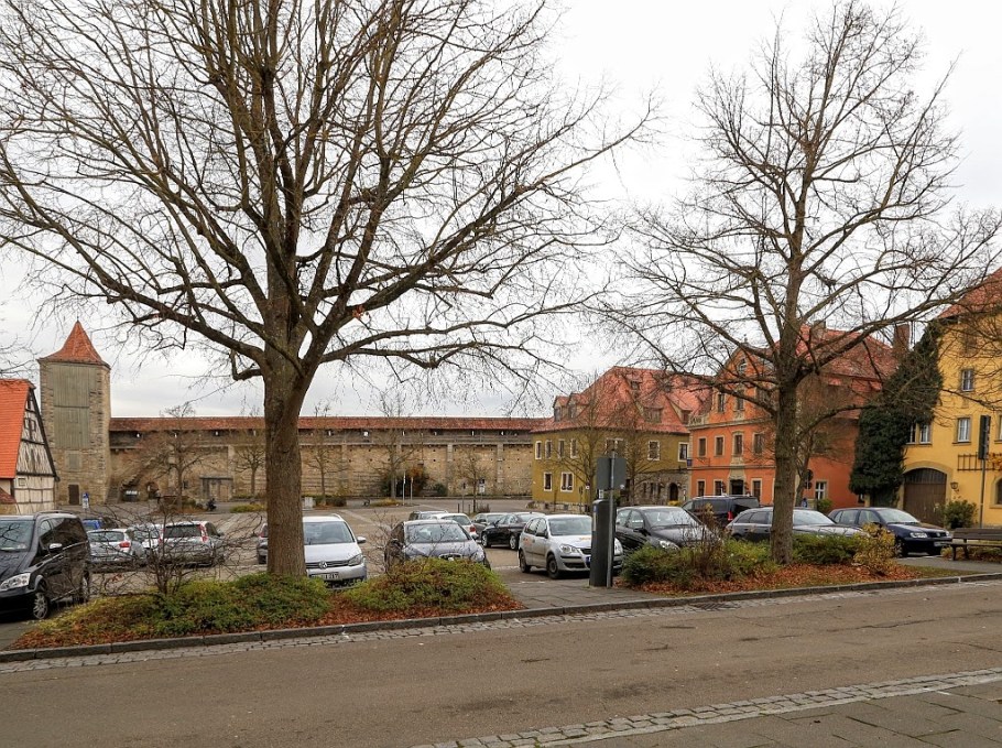 Schrannenplatz, Judenfriedhof, Stadtmauer, Rothenburg ob der Tauber, Germany, fotoeins.com