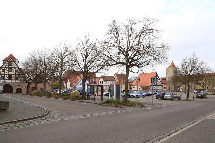 Schrannenplatz, Judenfriedhof, Stadtmauer, Rothenburg ob der Tauber, Germany, fotoeins.com