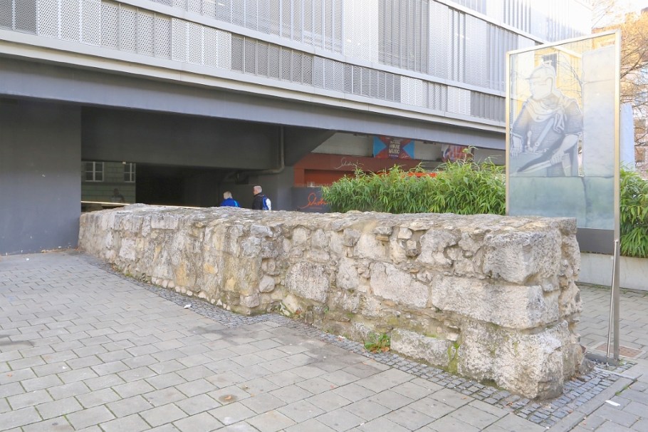 East wall, Castra Regina, Roemerlager, Regensburg, Germany, UNESCO World Heritage Site, fotoeins.com