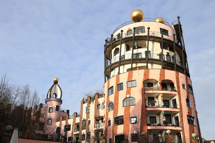Gruene Zitadelle, Green Citadel, Friedensreich Hundertwasser, Magdeburg, Sachsen-Anhalt, Saxony-Anhalt, Germany, fotoeins.com