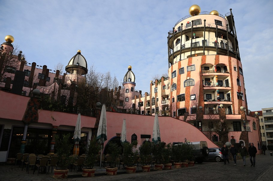 Gruene Zitadelle, Green Citadel, Friedensreich Hundertwasser, Magdeburg, Sachsen-Anhalt, Saxony-Anhalt, Germany, fotoeins.com