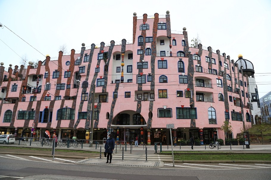 Gruene Zitadelle, Green Citadel, Friedensreich Hundertwasser, Magdeburg, Sachsen-Anhalt, Saxony-Anhalt, Germany, fotoeins.com