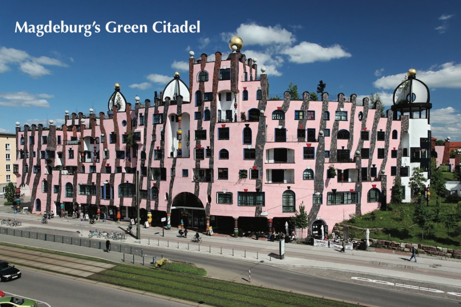 Green Citadel, Grüne Zitadelle, photo by Andreas Lander, Magdeburg Tourism MMKT, Hundertwasser, Magdeburg, Sachsen-Anhalt, Saxony-Anhalt, Germany, fotoeins.com