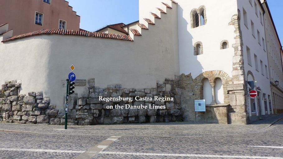 Northeast corner of old Roman fort, Regensburg, photo by Dr. Bernd Gross, Wiki CC3