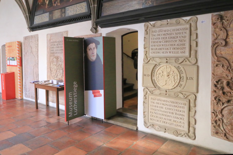 Martin Luther, Museum Lutherstiege, St.-Anna-Kirche, Augsburg, Bayern, Bavaria, Germany, fotoeins.com