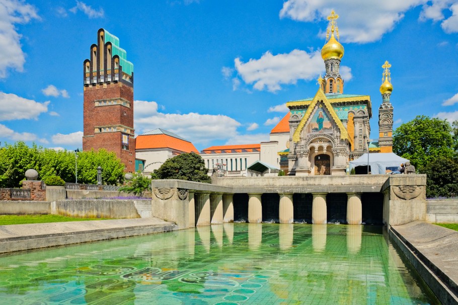 Mathilda Heights, Mathildenhöhe, Darmstadt, Hesse, Hessen, Deutschland, Germany, fotoeins.com