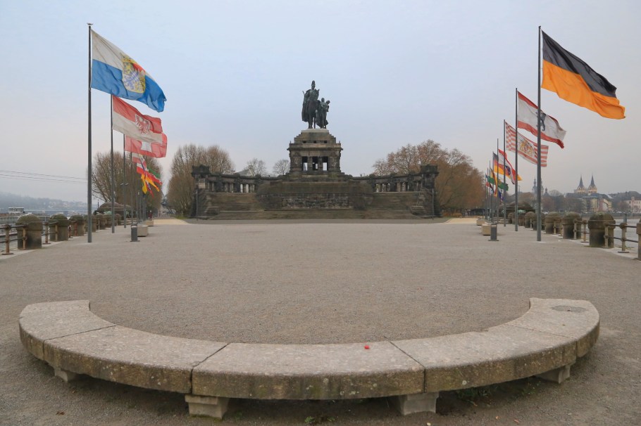 Memorial to German Unity, 2nd Deutsches Eck, Deutsches Eck, Mosel, Rhine, Koblenz, Rheinland-Pfalz, Rhineland-Palatinate, Germany, Oberes Mittelrheintal, Upper Middle Rhine Valley, UNESCO, World Heritage, fotoeins.com