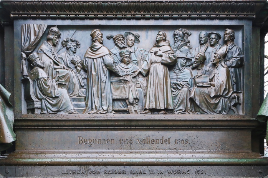 Lutherdenkmal, Reformationsdenkmal, Luther monument, Reformation monument, Worms, Rheinland-Pfalz, Rhineland-Palatinate, Germany, fotoeins.com