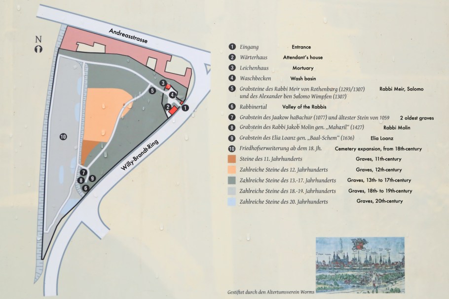 Holy Sand, Jewish cemetery, Worms, Warmaisa, Schum Cities, Rheinland-Pfalz, Rhineland-Palatinate, Germany, fotoeins.com