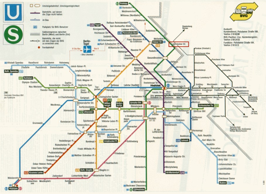 BVG, U-Bahn, S-Bahn, West Berlin, East Berlin, West Germany, East Germany