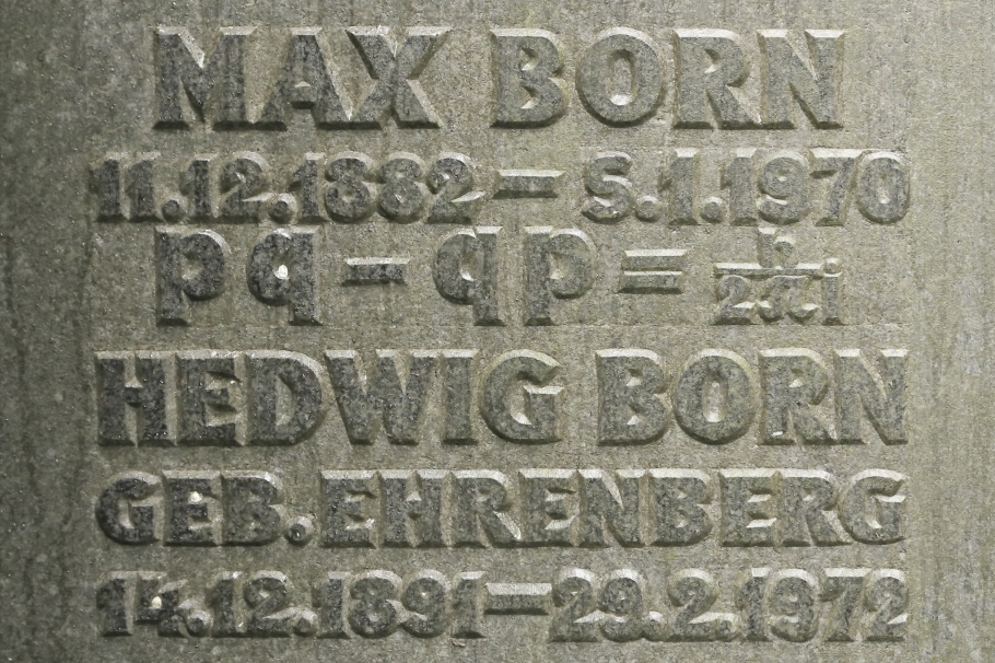 Max Born, Nobel Prize, Stadtfriedhof, Göttingen, Niedersachsen, Lower Saxony, Germany, Deutschland, fotoeins.com