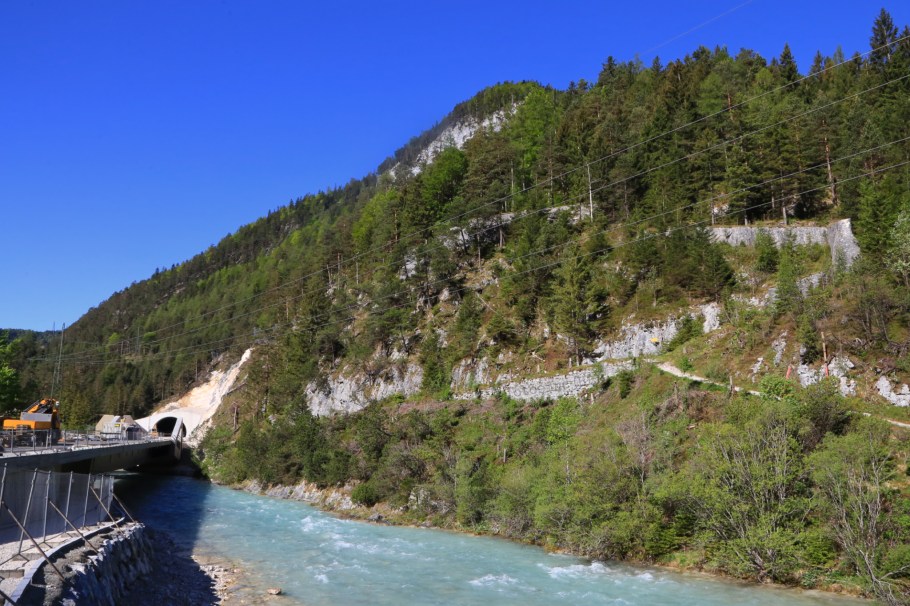 Scharnitz bypass, Porta Claudia, Isar river, Scharnitz pass, Scharnitz, Tirol, Tyrol, Austria, Oesterreich, fotoeins.com