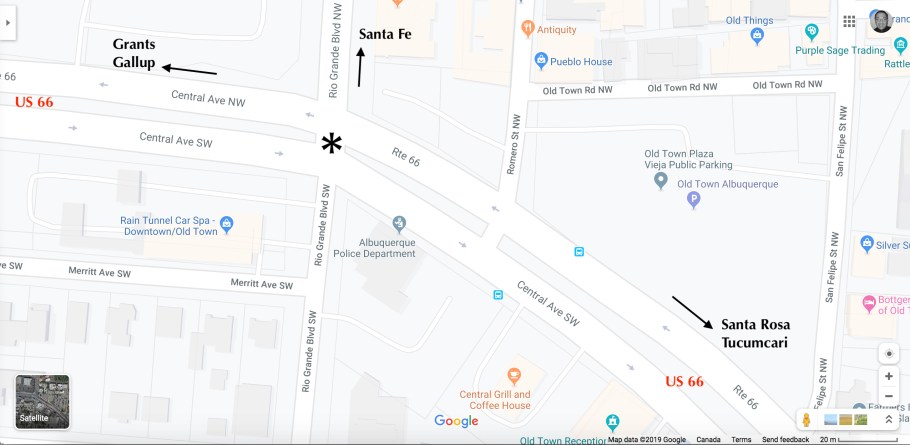 Albuquerque, Google Maps, US 66, US route 66, New Mexico, USA, fotoeins.com