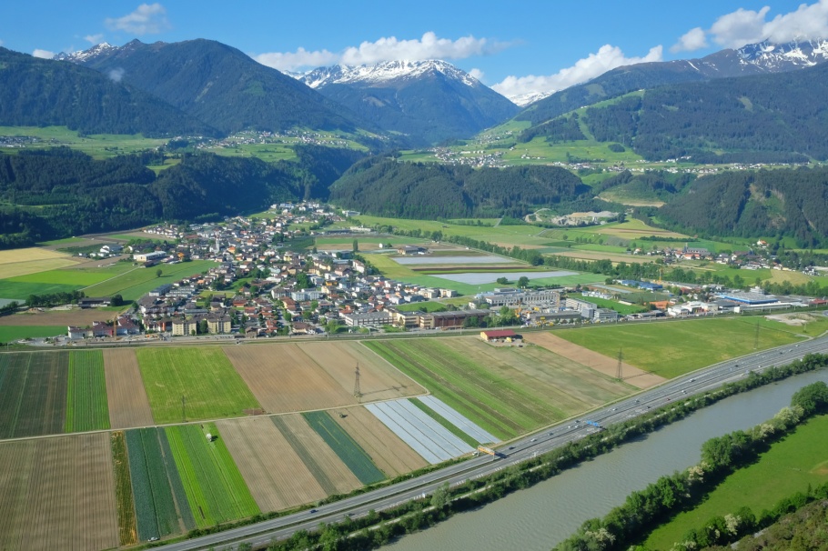 S-Bahn Tyrol, Inn river, Kernaten in Tirol,  Sellrain river, Sellraintal, Sellrain valley, Tirol, Tyrol, Austria, Oesterreich, fotoeins.com