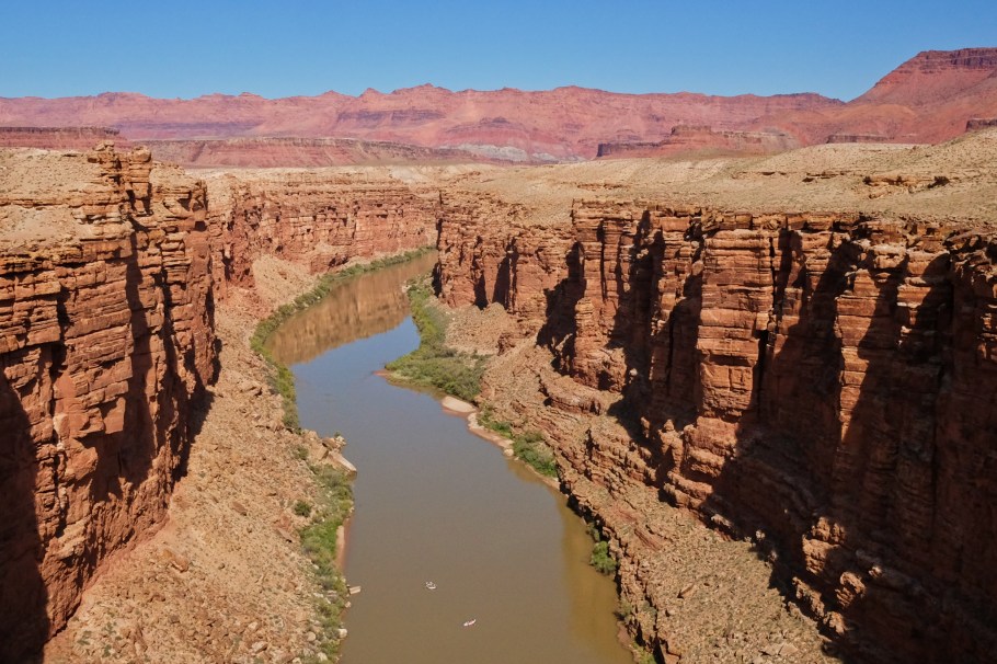 Navajo Bridge, Glen Canyon National Recreation Area, Navajo Bridge Interpretive Center, Colorado River, US 89A, US Route 89A, Lee's Ferry, Glen Canyon, Marble Canyon, Arizona, National Park Service, USA, fotoeins.com
