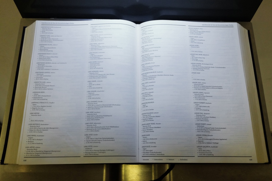 Book of Remembrance for the Victims of Dachau Concentration Camp, KZ-Gedenkstätte Dachau, KZ Dachau, Dachau Concentration Camp Memorial Site, Dachau, Bavaria, Bayern, Germany, Deutschland, fotoeins.com