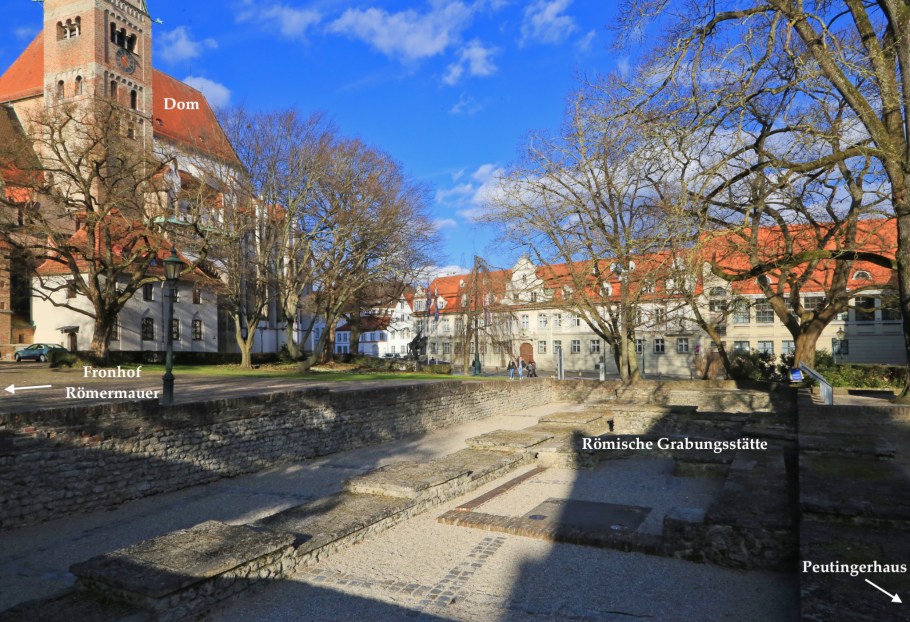 Römische Grabungsstätte, Domvorplatz, Augsburger Dom, Augsburg, Bayern, Bavaria, Swabia, Schwaben, Germany, Deutschland, fotoeins.com