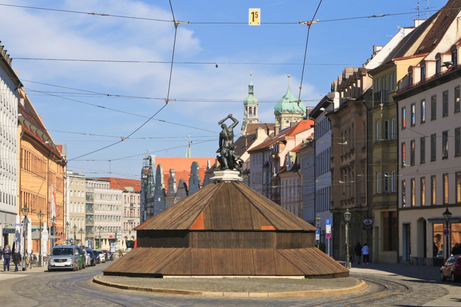 Herkulesbrunnen, Maximilianstrasse, Augsburg, Bayern, Bavaria, Swabia, Schwaben, Germany, Deutschland, fotoeins.com