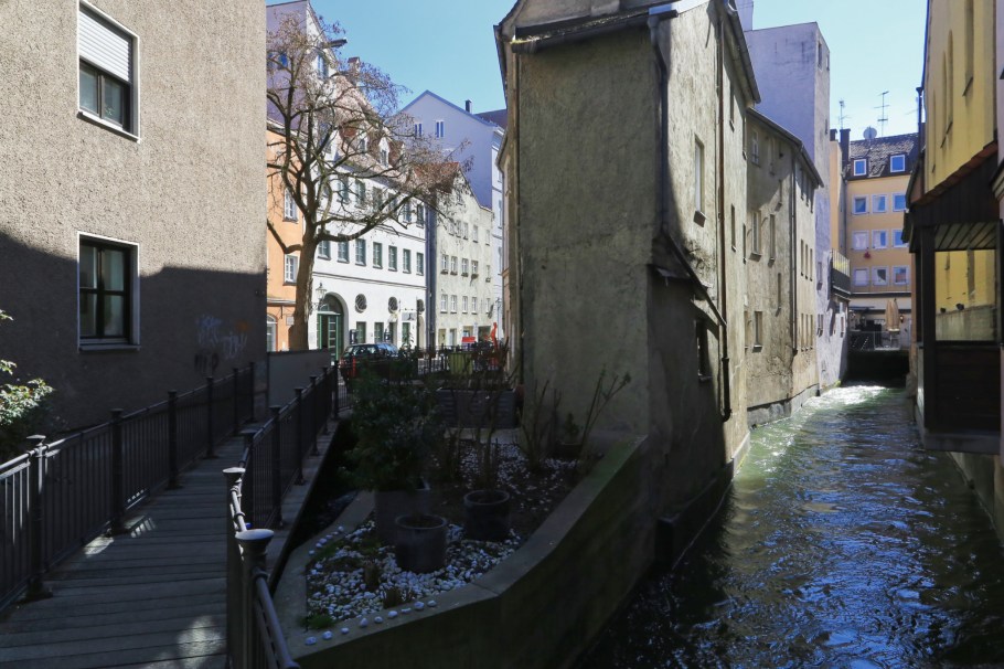 Hinterer Lech, Lechkanalen, Wassersystem, Augsburg, Bayern, Bavaria, Germany, Deutschland, fotoeins.com