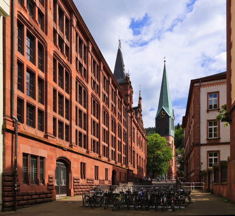 Sandgasse, Unibibliothek, Universitätsbibliothek, Universität Heidelberg, Peterskirche, Heidelberg, Baden-Württemberg, Germany, Deutschland, fotoeins.com