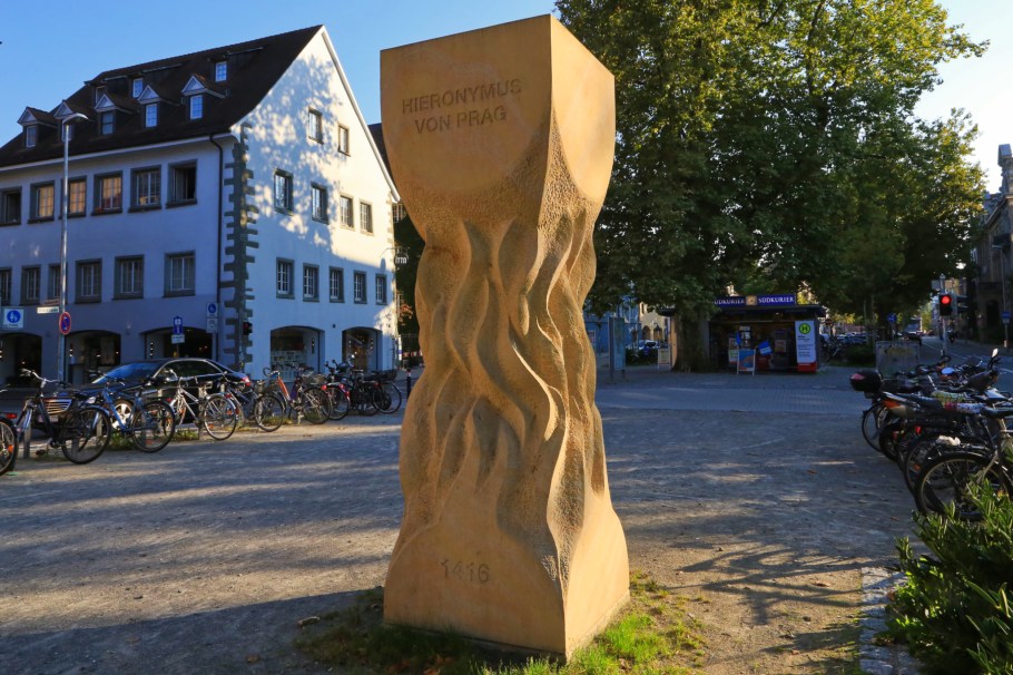 Hus-Denkmal, Hus Monument, Jan Hus, John Huss, 1415, Hieronymus von Prag, 1416, Lutherplatz, Konstanz, Baden-Württemberg, Germany, Deutschland, fotoeins.com