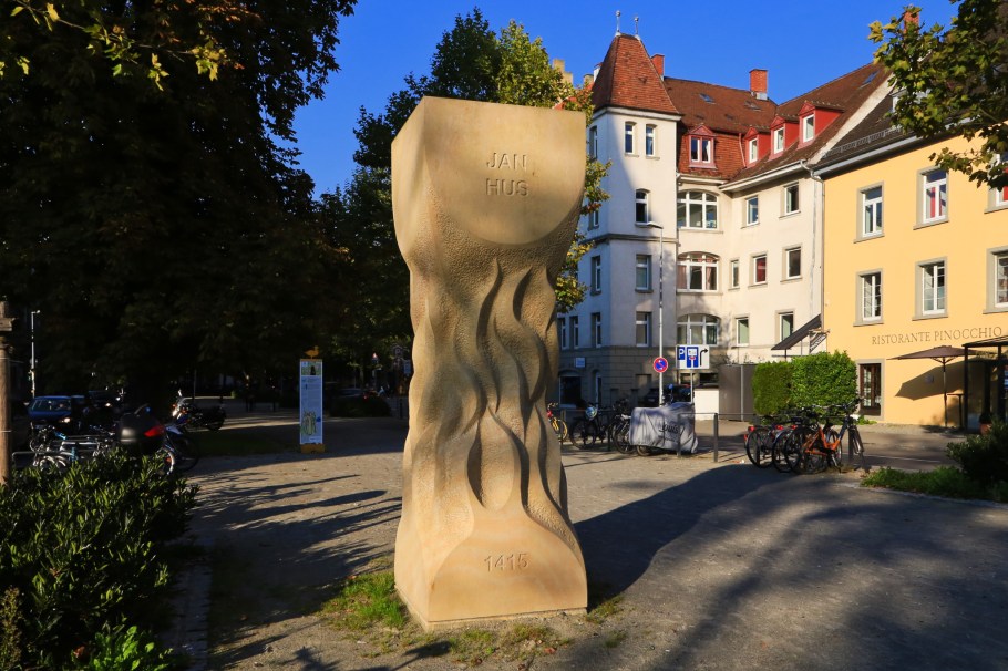 Hus-Denkmal, Hus Monument, Jan Hus, John Huss, 1415, Hieronymus von Prag, 1416, Lutherplatz, Konstanz, Baden-Württemberg, Germany, Deutschland, fotoeins.com
