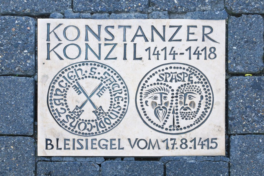 Gedenktafel Konstanzer Konzil, Commemorative plaque of the Constance Council, Kanzleistrasse, Konstanzer Altstadt, Konstanz, Constance, Baden-Württemberg, Germany, Deutschland, fotoeins.com