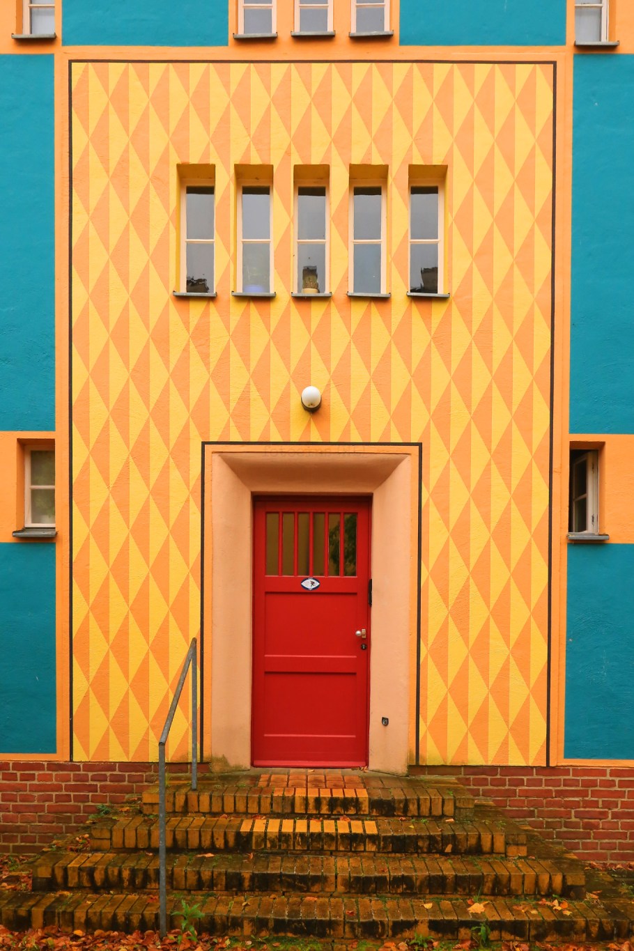 Gartenstadt Falkenberg, Bruno Taut, Falkenberg Garden City, Tuschkastensiedlung, Paintbox Housing Estate, UNESCO, World Heritage Site, Berlin Modernism Housing Estates, Grünau, Treptow-Köpenick, Berlin, Hauptstadt, Germany, Deutschland, fotoeins.com