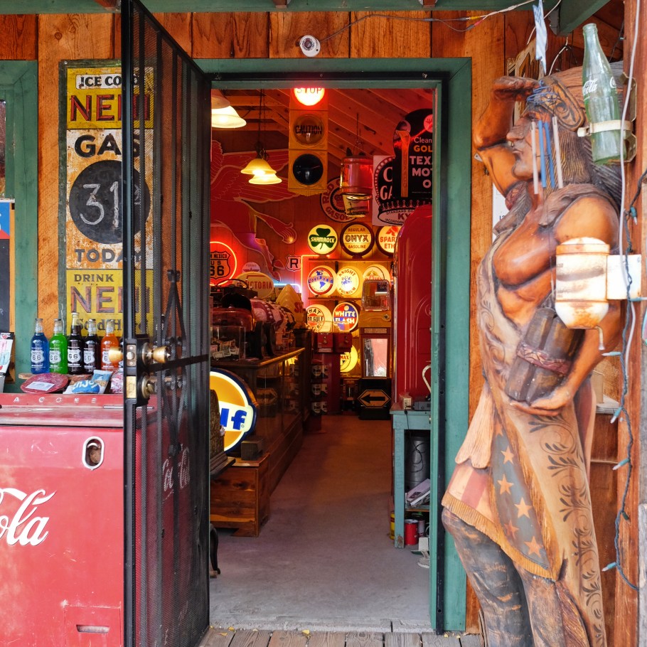 Classical Gas Museum, signage, gas station, Embudo, NM, Low Road to Taos, River Road to Taos, NM-68, USA, fotoeins.com
