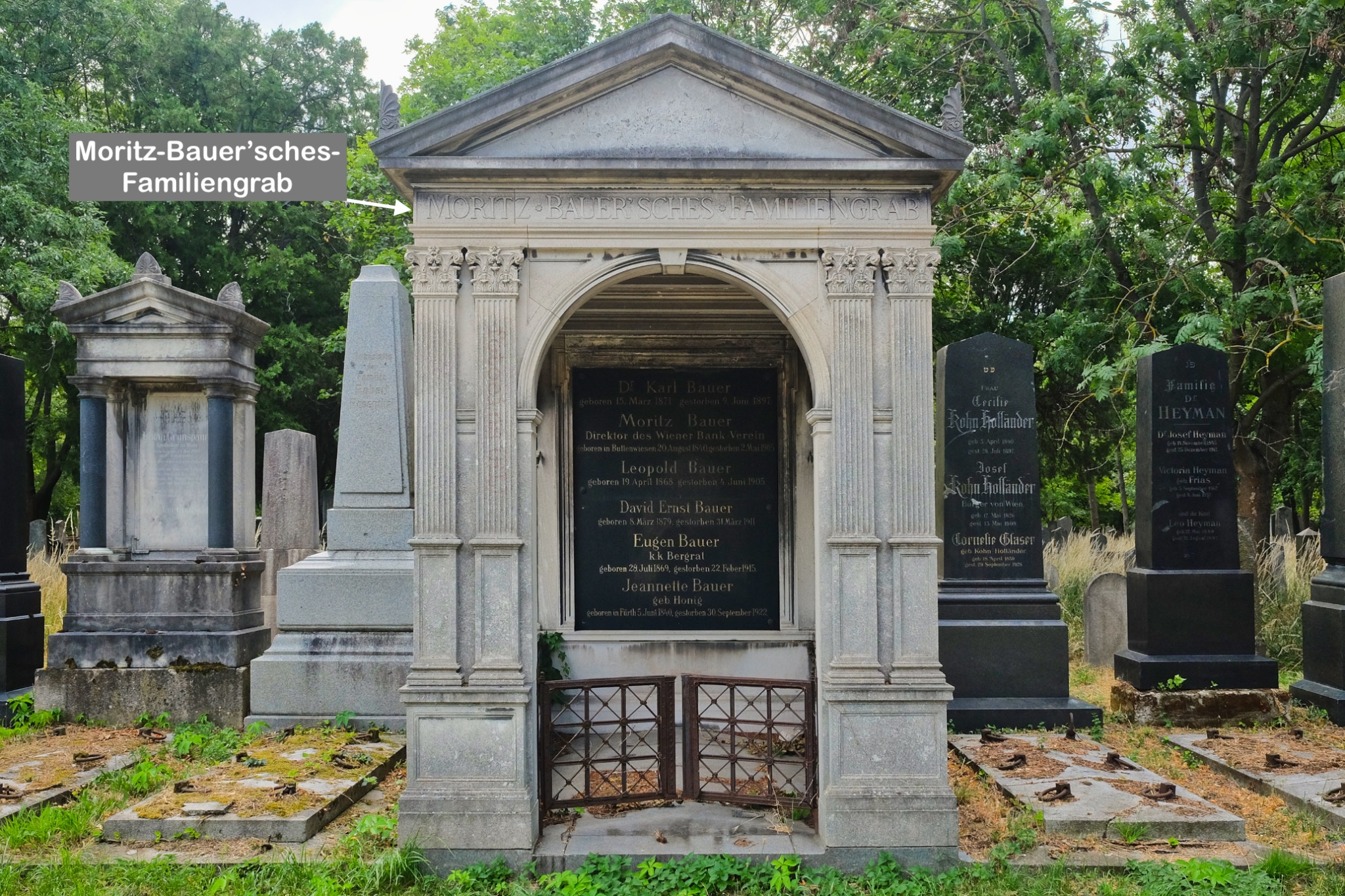 Moritz and Jeannette Bauer, Alter jüdischer Friedhof, Wiener Zentralfriedhof, Wien, Vienna, Austria, Österreich, fotoeins.com